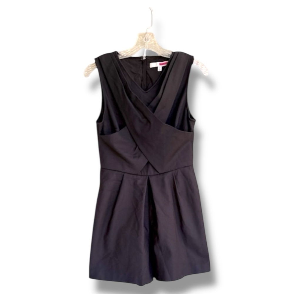 Tracy Reese Sleeveless Black Stretch Cotton Sateen Romper Size 6